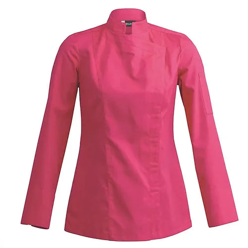 Veste de cuisine Sienne Fuchsia * longues T5 - UE 3XL-54/56 - US 44/47 - Clement Design - Veste cuisine femme - SIENNE FUSCH ML T5 DISC - La Guilde Culinaire