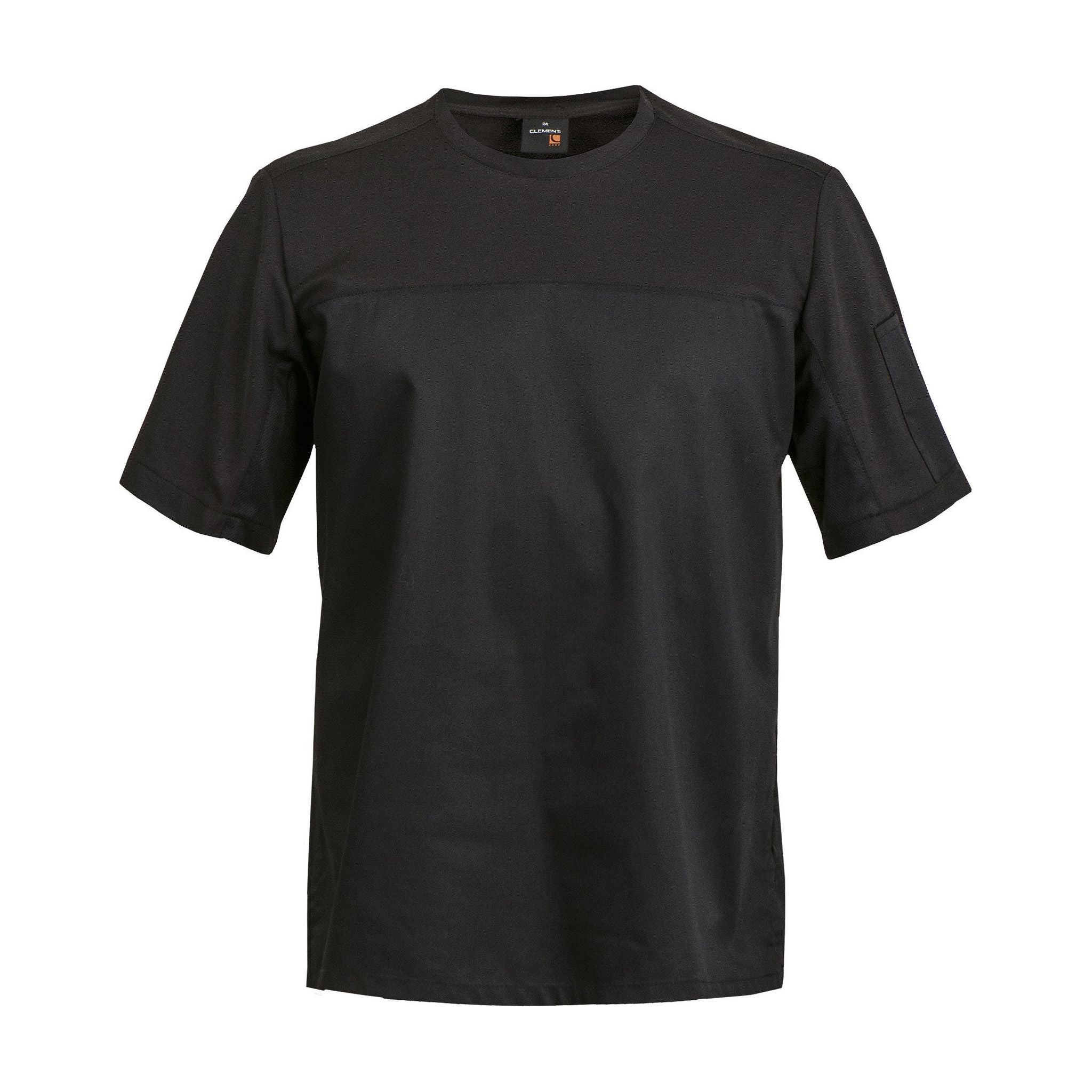 Veste de cuisine B-SHIRT Noir Courtes T0 - UE S-42/44 - US 34/35 - Clement Design - Veste cuisine - BSHIRT NOIR MC T0 - La Guilde Culinaire