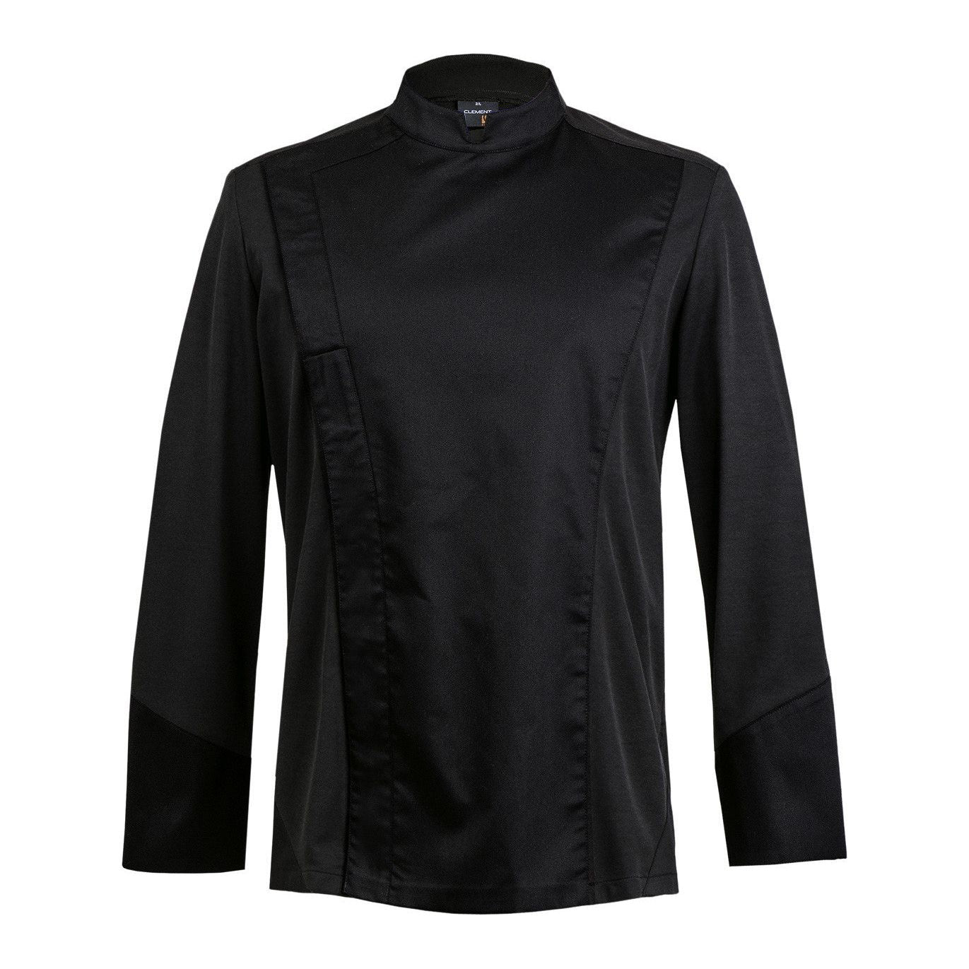Veste de cuisine C-ONE Noir Longues T00 - UE XS-40/42 - US 31/33 - Clement Design - Veste cuisine homme - CONE NOIR ML T00 - La Guilde Culinaire