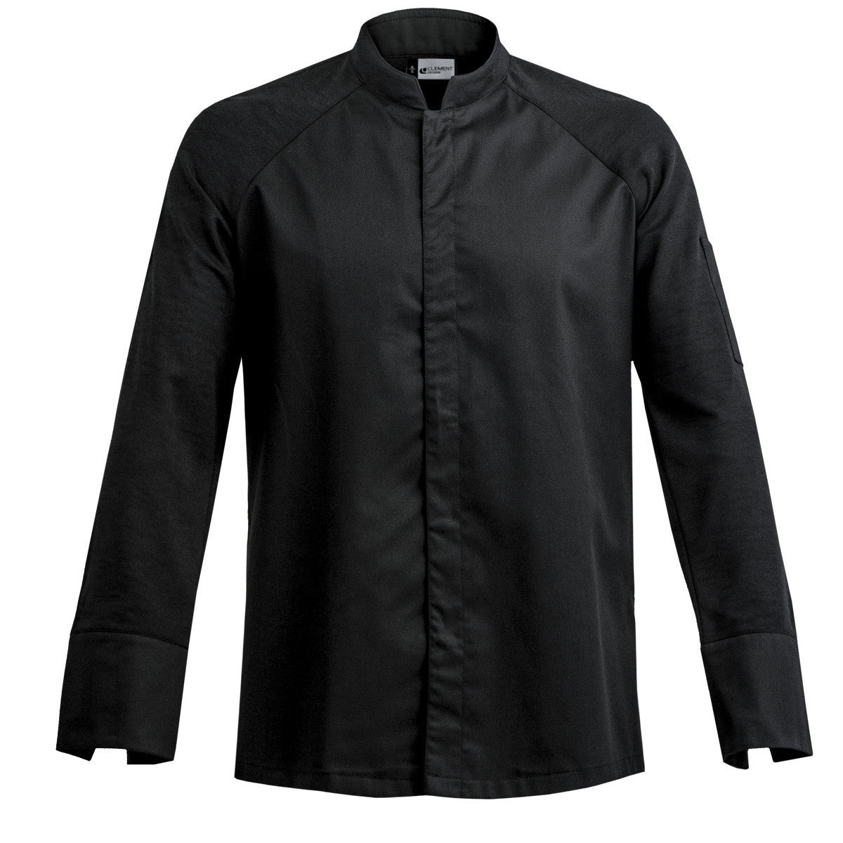 Veste de cuisine Forza Noir Longues T0 - UE S-42/44 - US 34/35 - Clement Design - Veste cuisine homme - FORZA NOIR ML T0 - La Guilde Culinaire