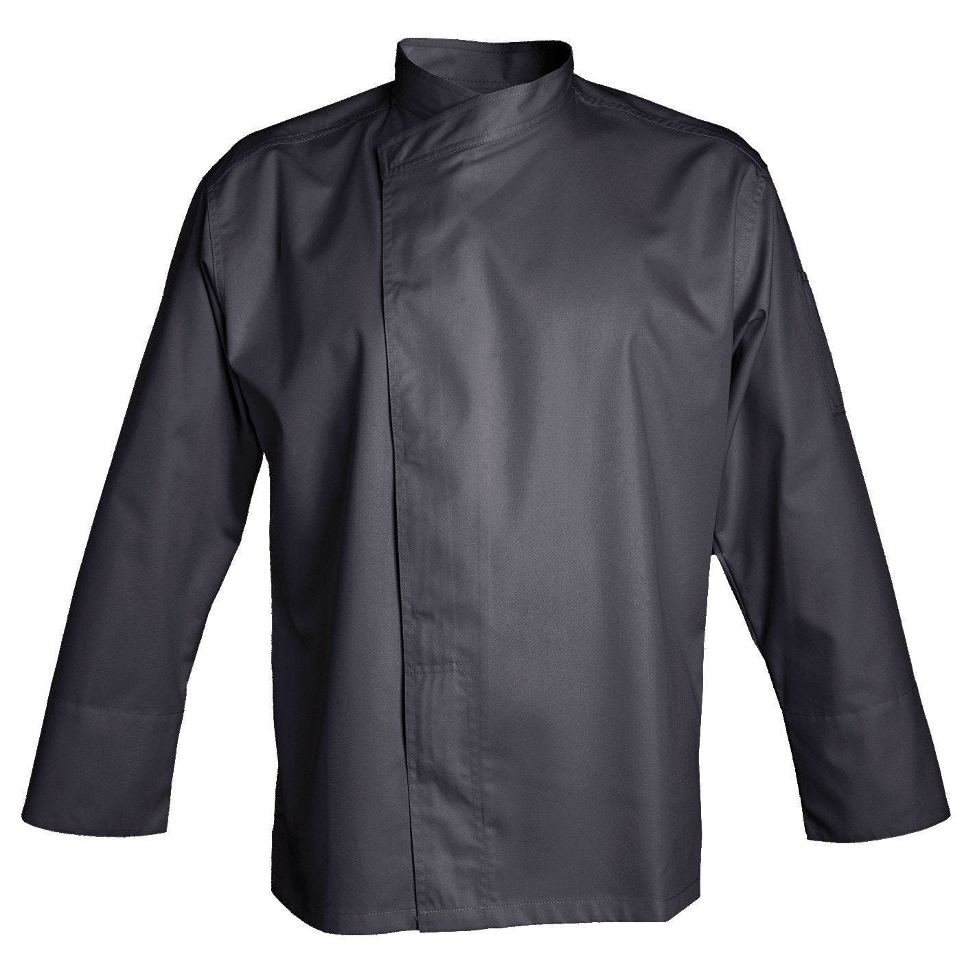 Veste de cuisine Murano Anthracite * Longues T0 - UE S-42/44 - US 34/35 - Clement Design - Veste cuisine homme - MURANO ANTHRA ML T0 - La Guilde Culinaire