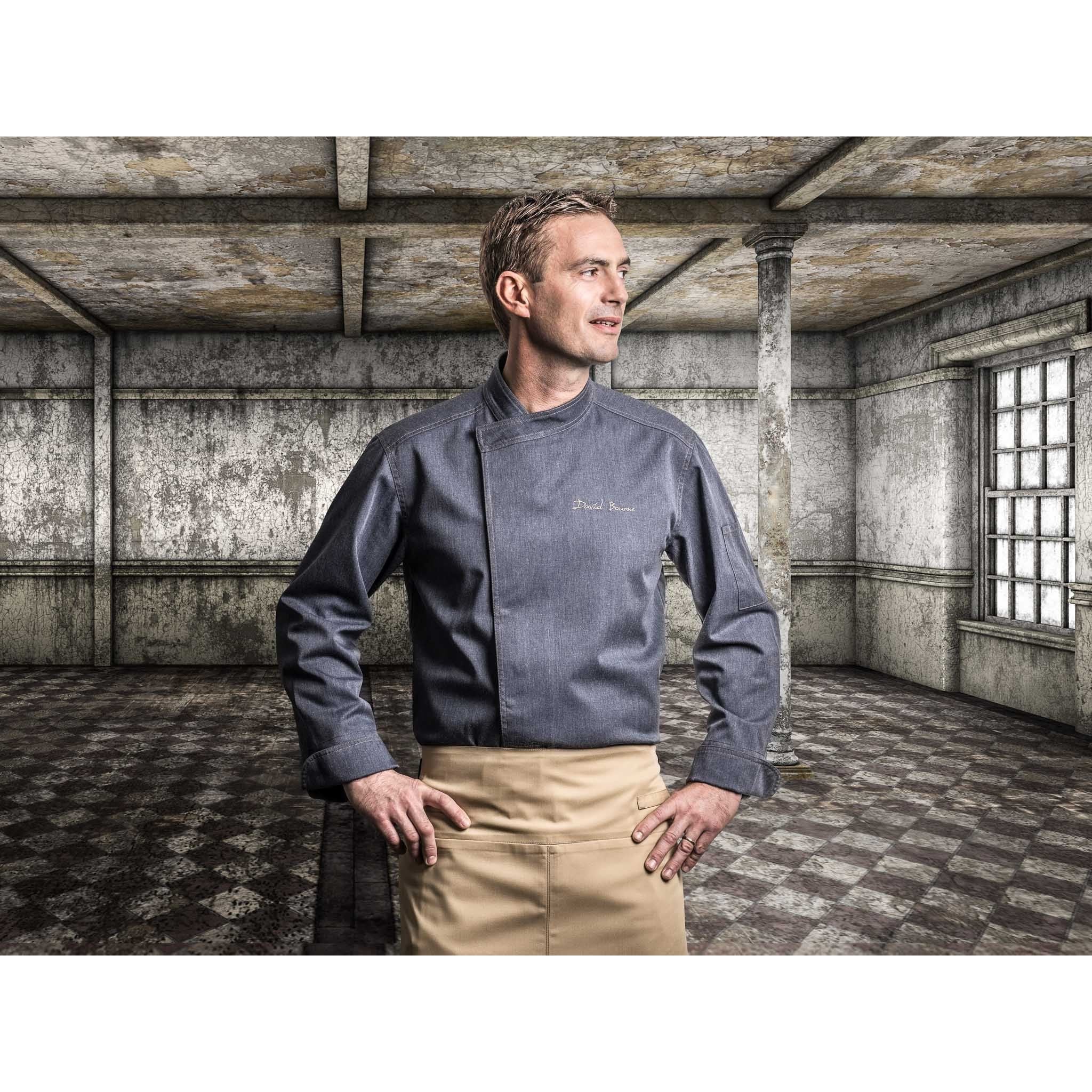 Veste de cuisine Murano Denim * - Clement Design - Veste cuisine homme - - La Guilde Culinaire
