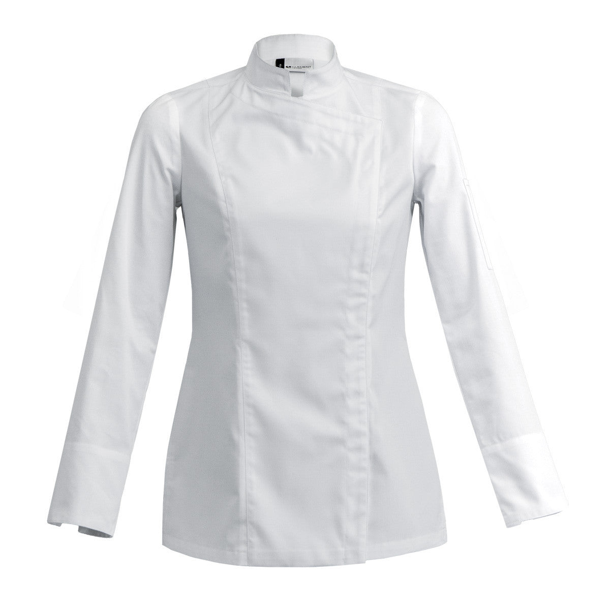 Veste de cuisine Sienne Blanc longues T00 - UE XS-34/36 - US 28/29 - Clement Design - Veste cuisine femme - SIENNE BLANC ML T00 - La Guilde Culinaire