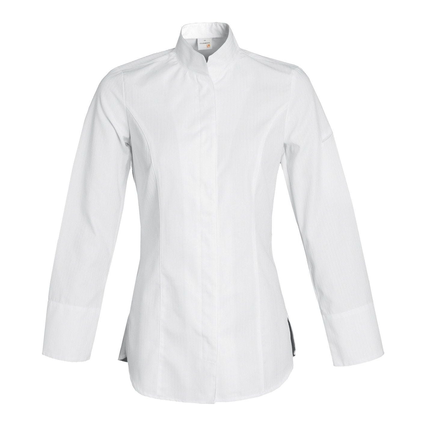 Veste de cuisine Valencia * Blanc Longues T1 - UE M-38/40 - US 31/34 - Clement Design - Veste cuisine femme - VALENCIA BLANC ML T4 DIS - La Guilde Culinaire