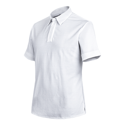 Polo de cuisine OXO Courtes Blanc T2 - UE L-50/52 - US 39/42 - Clement Design - Polo pour homme - OXO BLANC MC TL - La Guilde Culinaire