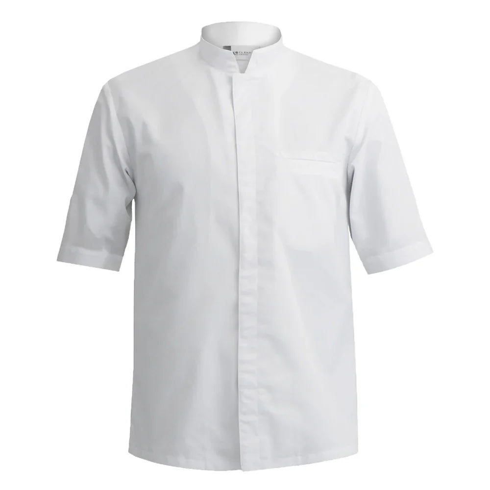 Veste de cuisine Mantova Blanc Courtes T0 - UE S-42/44 - US 34/35 - Clement Design - Veste cuisine homme - MANTOVA BLANC MC T0 - La Guilde Culinaire