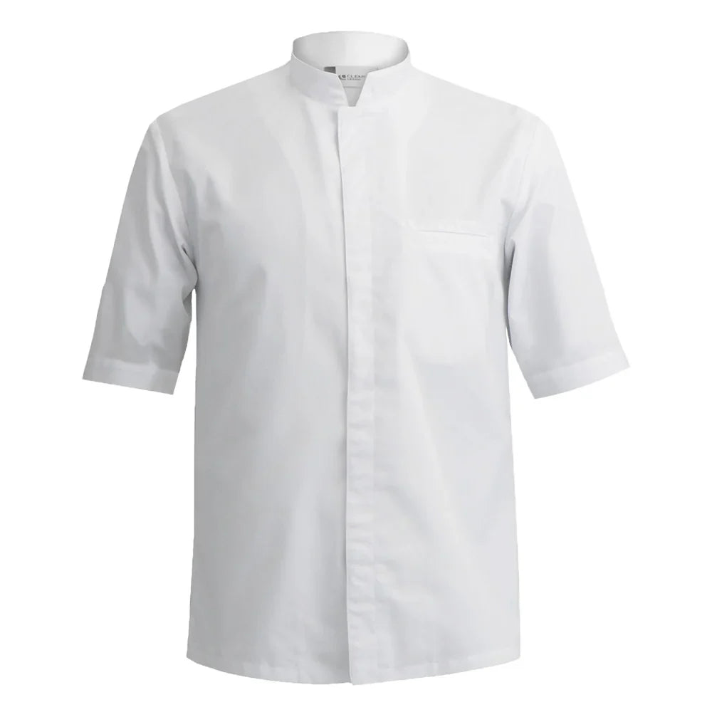 Veste de cuisine Mantova Blanc Courtes T0 - UE S-42/44 - US 34/35 - Clement Design - Veste cuisine homme - MANTOVA BLANC MC T0 - La Guilde Culinaire