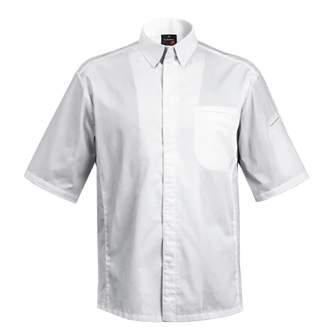 Veste de cuisine Yamata * Blanc Courtes T0 - UE S-42/44 - US 34/35 - Clement Design - Veste cuisine homme - YAMATA BLANC MC T0 - La Guilde Culinaire