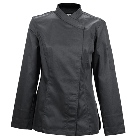 Veste de cuisine Sapore * Noir Longues T00 - UE XS-34/36 - US 28/29 - Clement Design - Veste cuisine femme - SAPORE NOIR ML T00 - La Guilde Culinaire