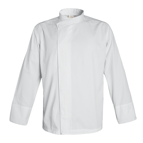 Veste de cuisine Tokyo Blanc Longues T00 - UE XS-40/42 - US 31/33 - Clement Design - Veste cuisine homme - TOKYO BLANC ML T00 - La Guilde Culinaire