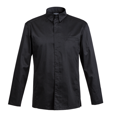 Veste de cuisine Yamata * Noir Longues T0 - UE S-42/44 - US 34/35 - Clement Design - Veste cuisine homme - YAMATA NOIR ML T0 - La Guilde Culinaire