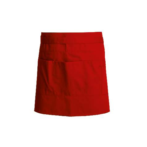 Tablier de service Wasabi Rouge * - Clement Design - Tablier service - WASABI ROUGE TU - La Guilde Culinaire