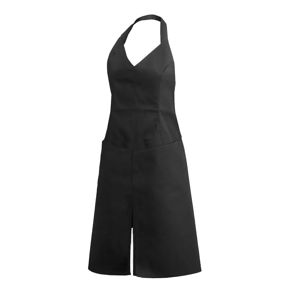 Tablier de cuisine Syrah Noir T1 - Clement Design - Tablier sommelier femme - SYRA NOIR T1 - La Guilde Culinaire