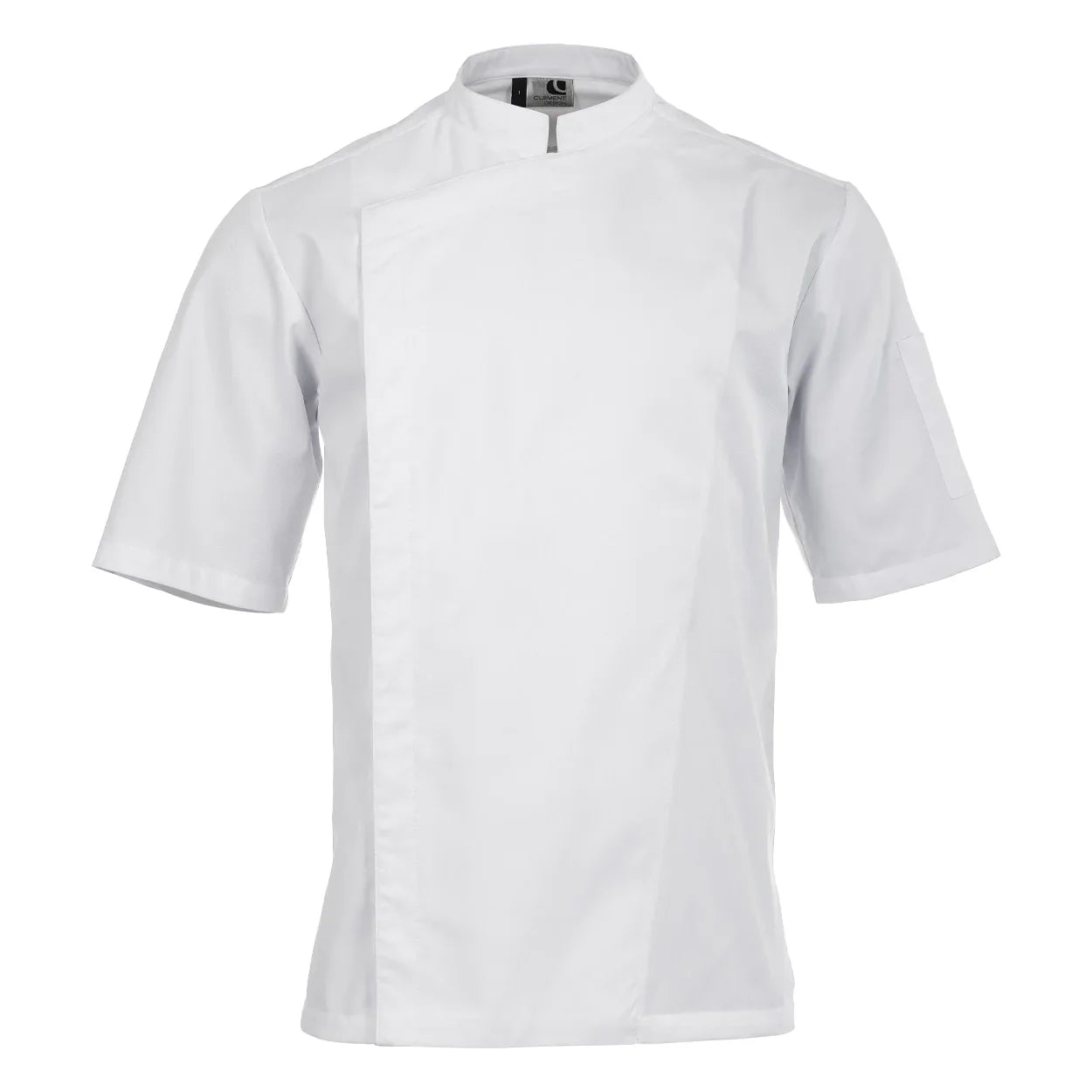 Veste de cuisine Liverpool Blanc Courtes T00 - UE XS-40/42 - US 31/33 - Clement Design - Veste cuisine homme - LIVERPOOL-BL-MC-XS-T00 - La Guilde Culinaire