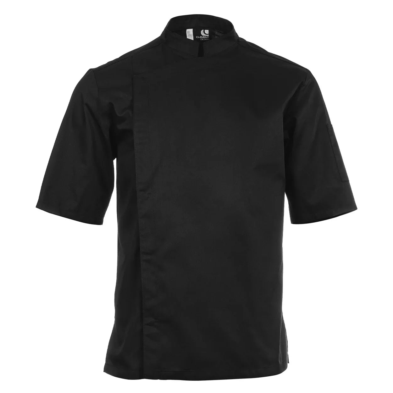 Veste de cuisine Liverpool Noir Courtes T00 - UE XS-40/42 - US 31/33 - Clement Design - Veste cuisine homme - LIVERPOOL-NR-MC-T00 - La Guilde Culinaire