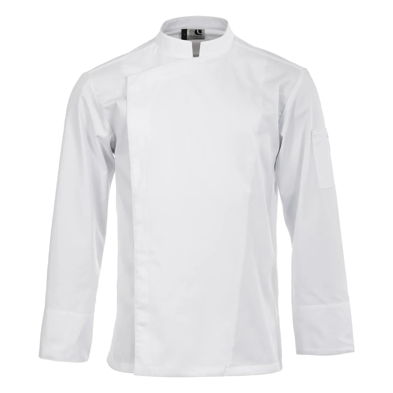 Veste de cuisine Liverpool Blanc Longues T00 - UE XS-40/42 - US 31/33 - Clement Design - Veste cuisine homme - LIVERPOOL-BL-ML-XS-T00 - La Guilde Culinaire