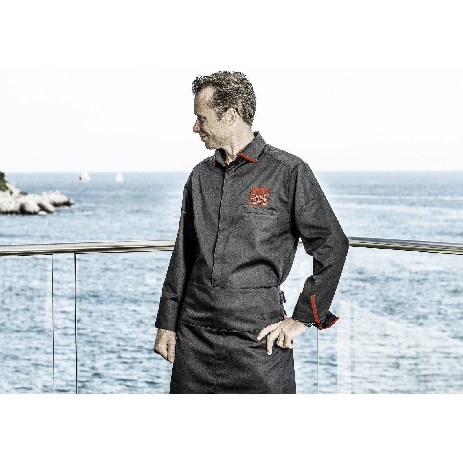 Veste de cuisine Imperia Noir *    - Clement Design - Veste cuisine homme -  - La Guilde Culinaire