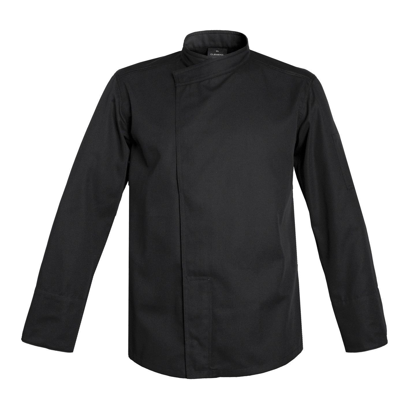 Veste de cuisine Tokyo Noir Longues T00 - UE XS-40/42 - US 31/33 - Clement Design - Veste cuisine homme - TOKYO NOIR ML T00 - La Guilde Culinaire