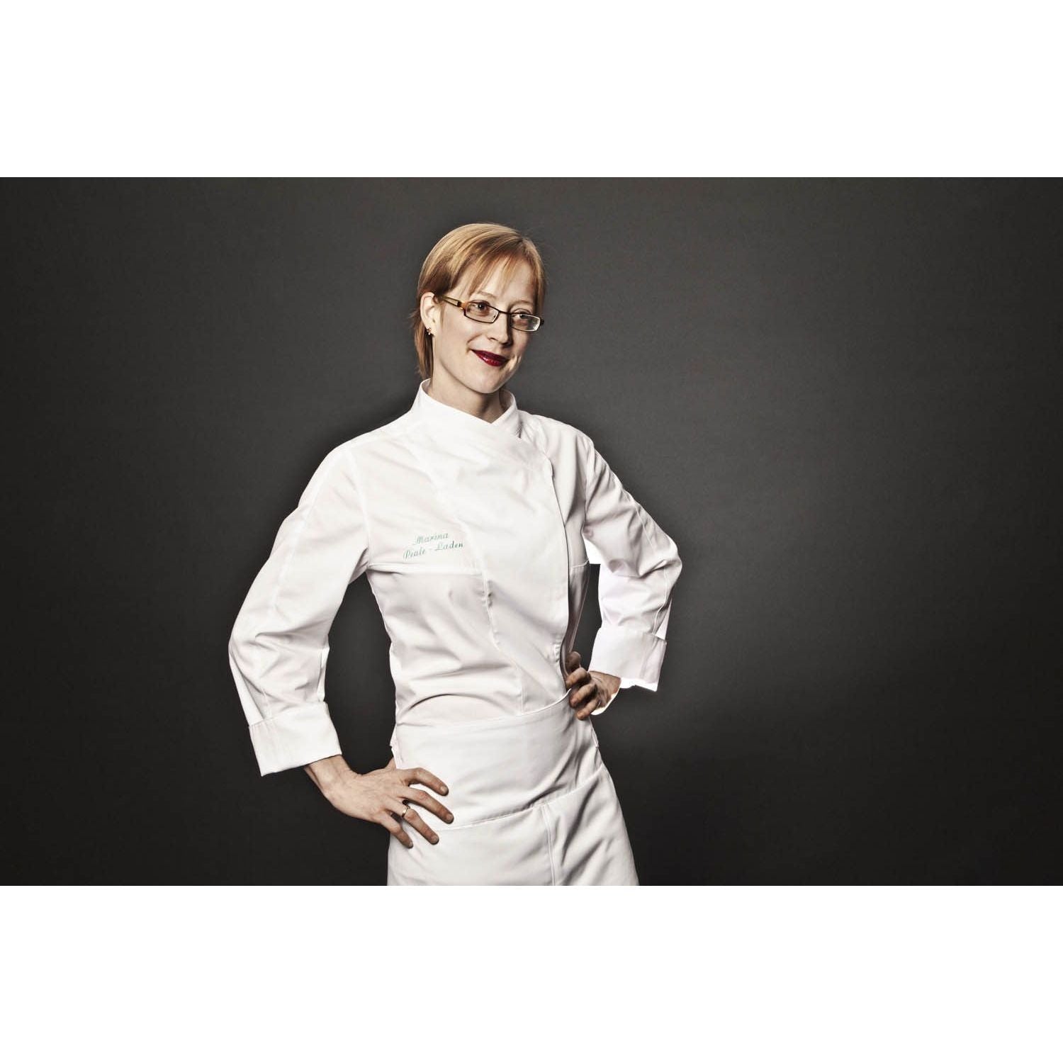 Veste de cuisine Murcia * Blanc Longues T2 - UE L-42/44 - US 34/37 - Clement Design - Veste cuisine femme - MURCIA BLANC ML T2 DIS - La Guilde Culinaire