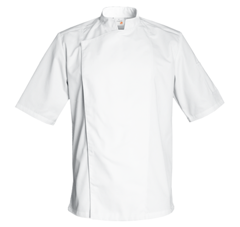 Veste de cuisine Firenze Blanc Courtes T0 - UE S-42/44 - US 34/35 - Clement Design - Veste cuisine homme - FIRENZE BLANC MC T0 - La Guilde Culinaire
