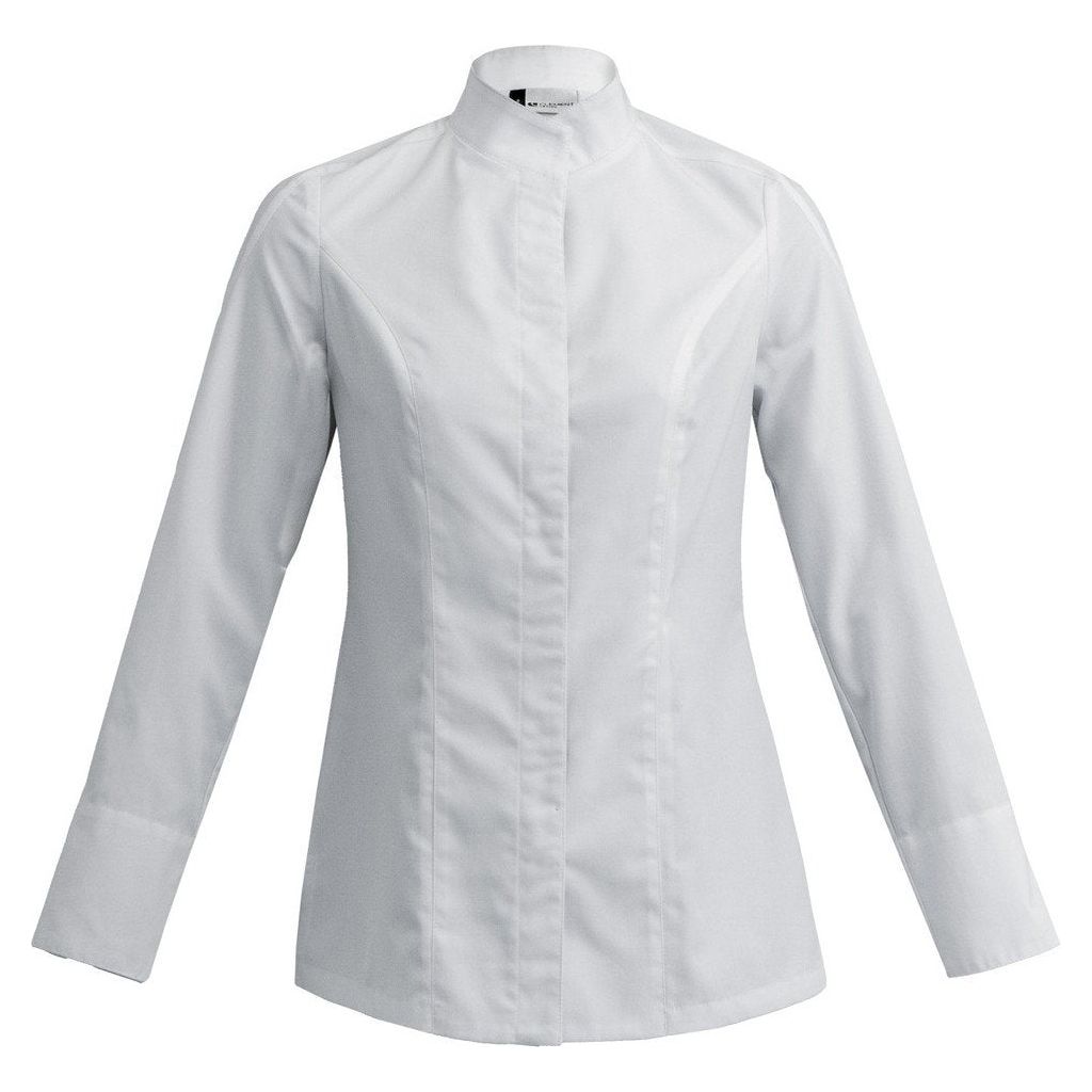 Veste de cuisine Gravity * Blanc Longues T1 - UE M-38/40 - US 31/34 - Clement Design - Veste cuisine femme - GRAVITY BLANC ML T1 DIS - La Guilde Culinaire